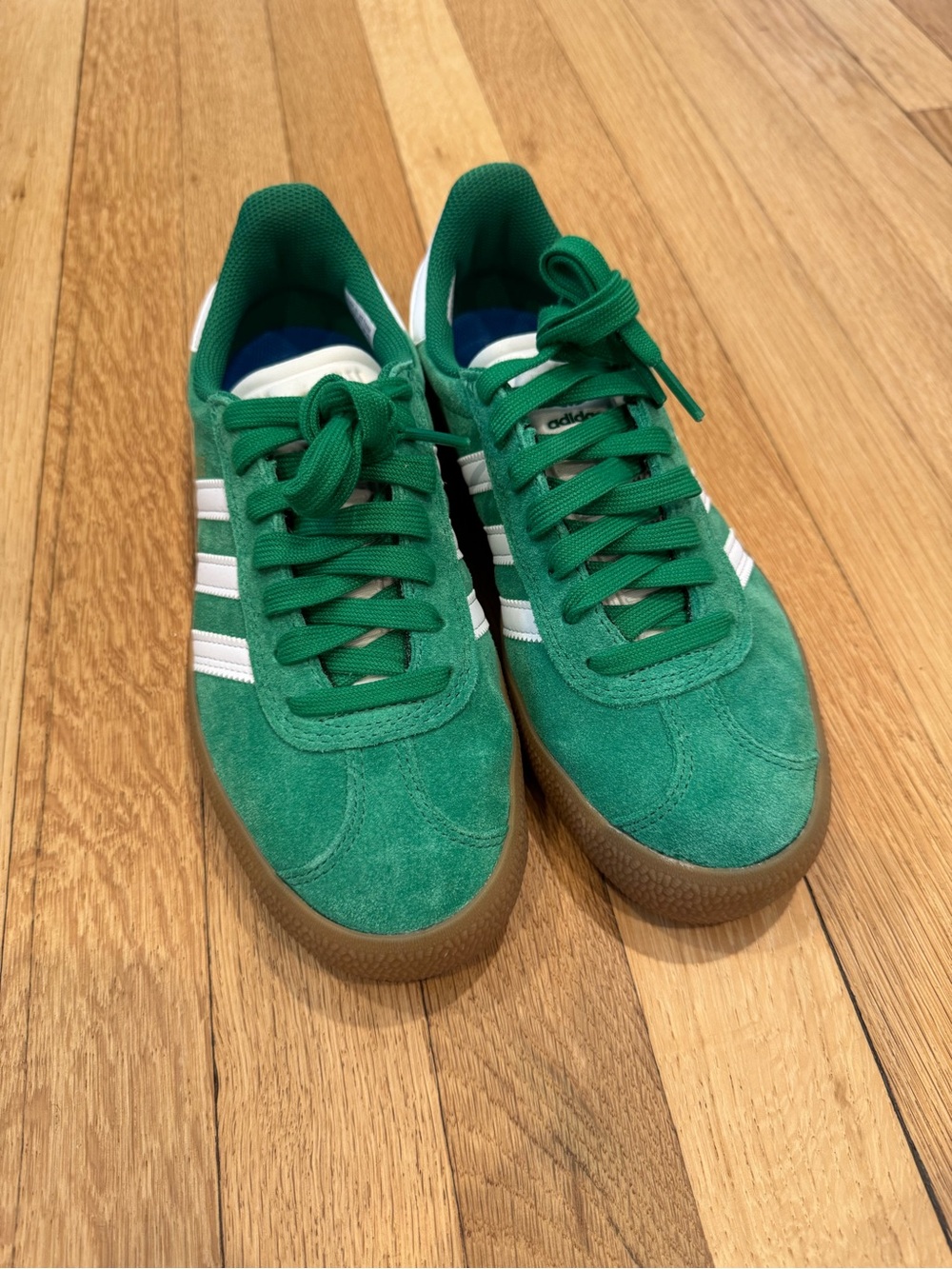Adidas Gazelle Green Suede Sneakers with White Stripes NWT NO BOX